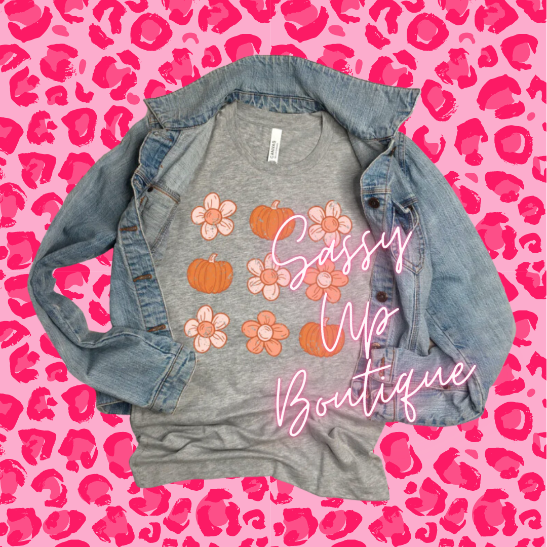 Pumpkin Floral Top