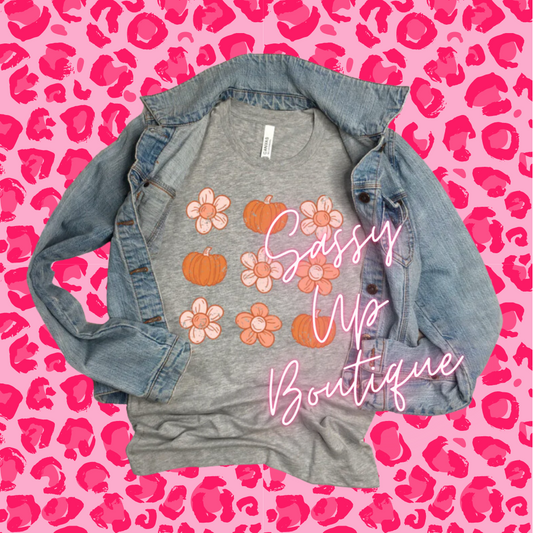 Pumpkin Floral Top