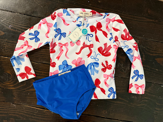 Red, White, and Blue Two Piece Swimsuit (UPF 50)