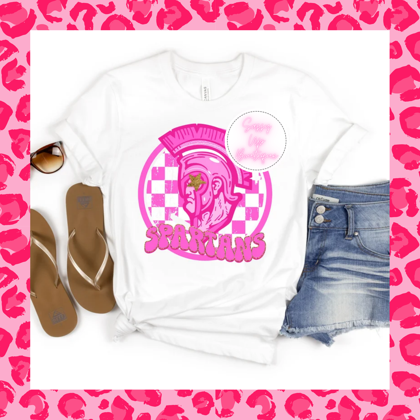 Pink School Spirit Preppy Shirt