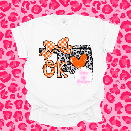 Orange Oklahoma with Bow Shirt