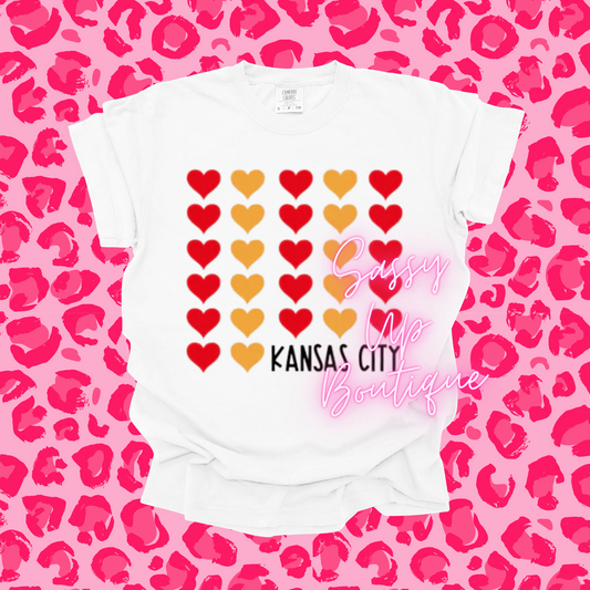 Red/Yellow Hearts Kansas City Shirt