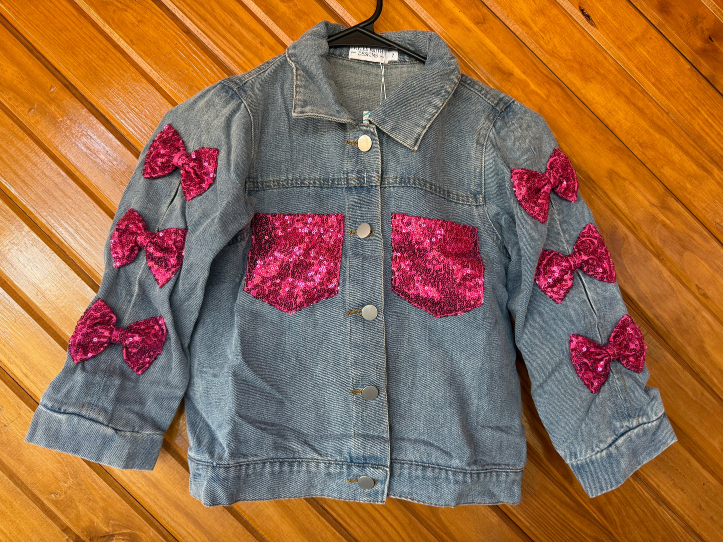 Kids Denim Sequin Jacket