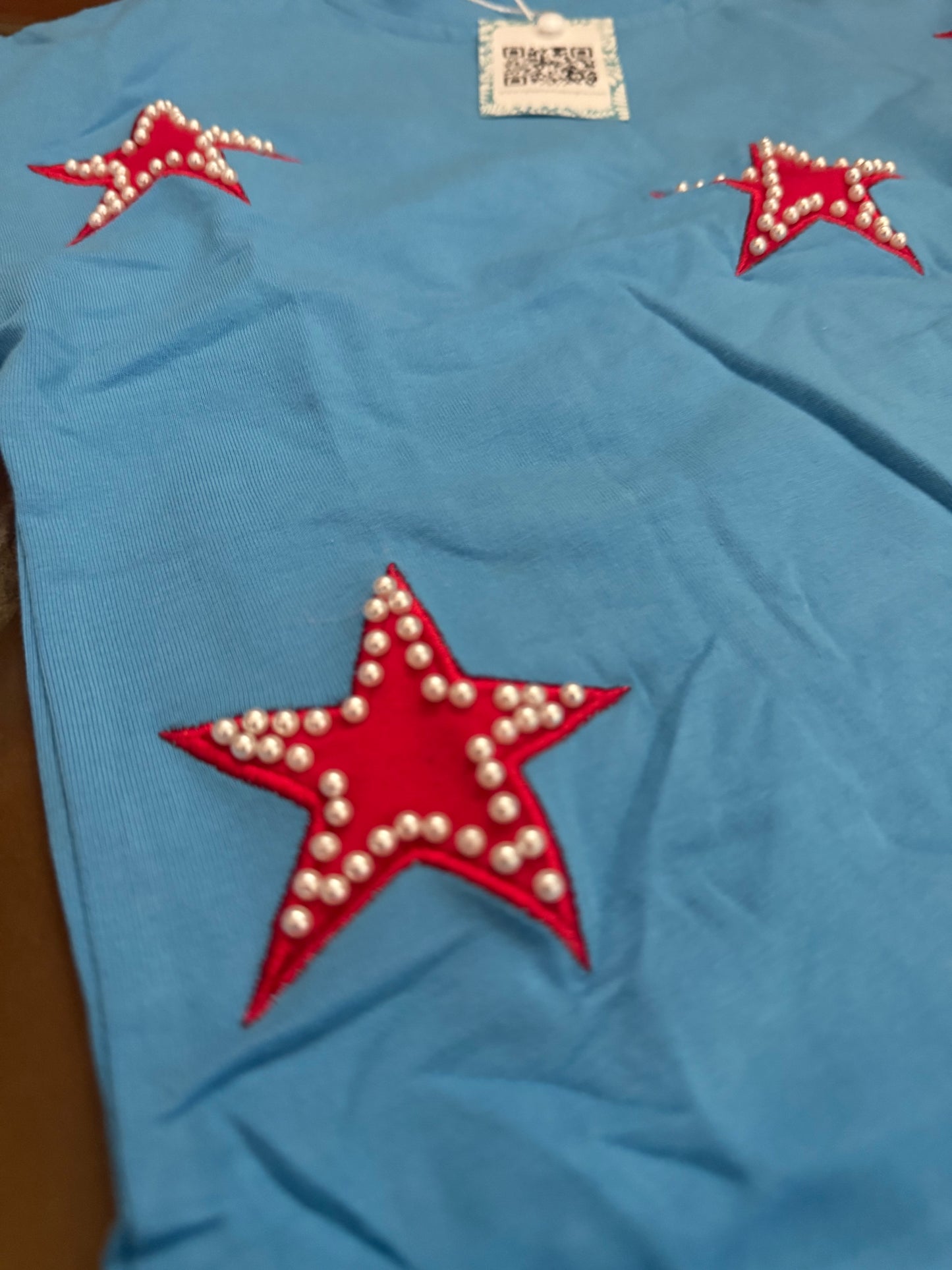 Red and Blue Pearl Star Kids Outfit