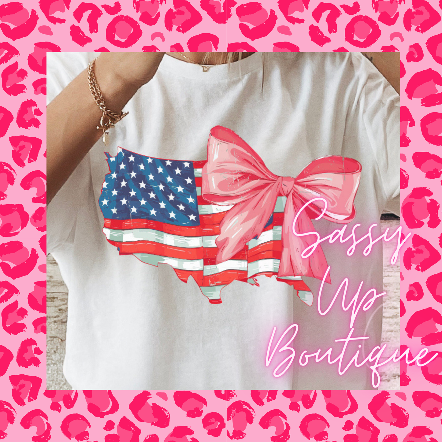 USA with Bow Shirt