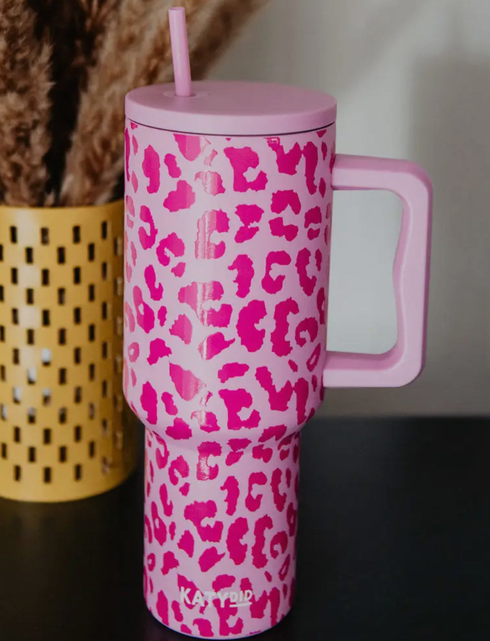 40 oz. Pink Leopard Tumbler