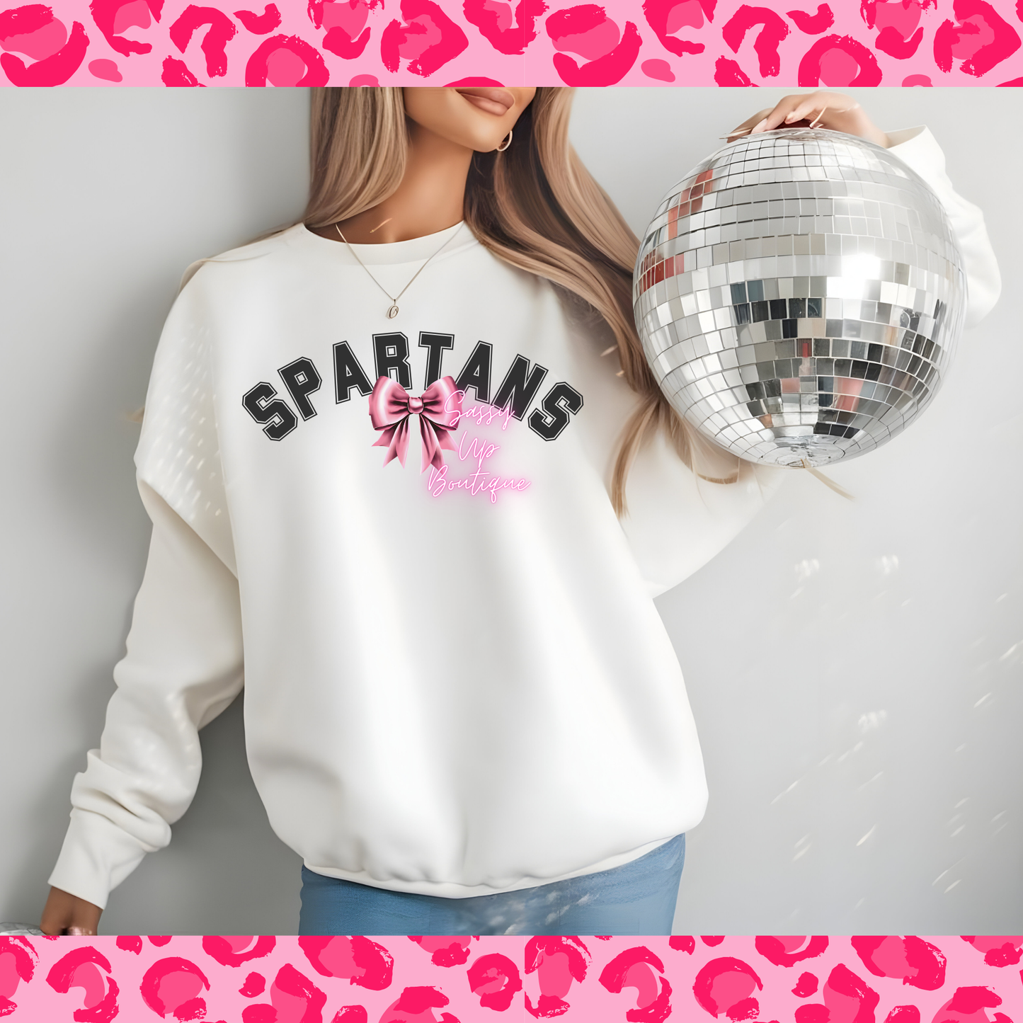 Spartans Pink Bow Shirt