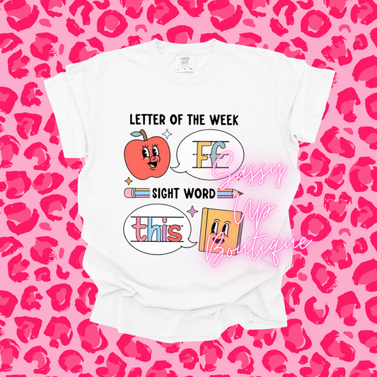 Letter/Sight Word Shirt