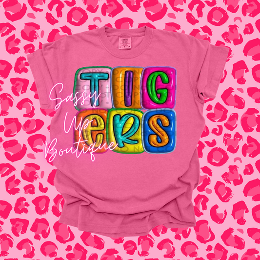 Tigers Bubble Letters Shirt