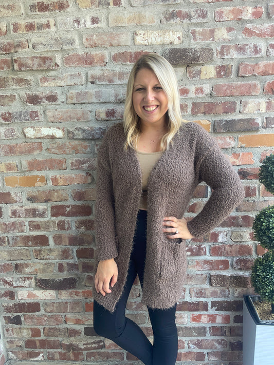 Mocha Popcorn Cardigan