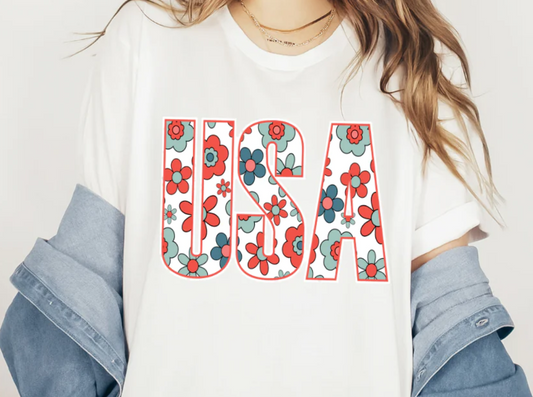 USA Floral Shirt