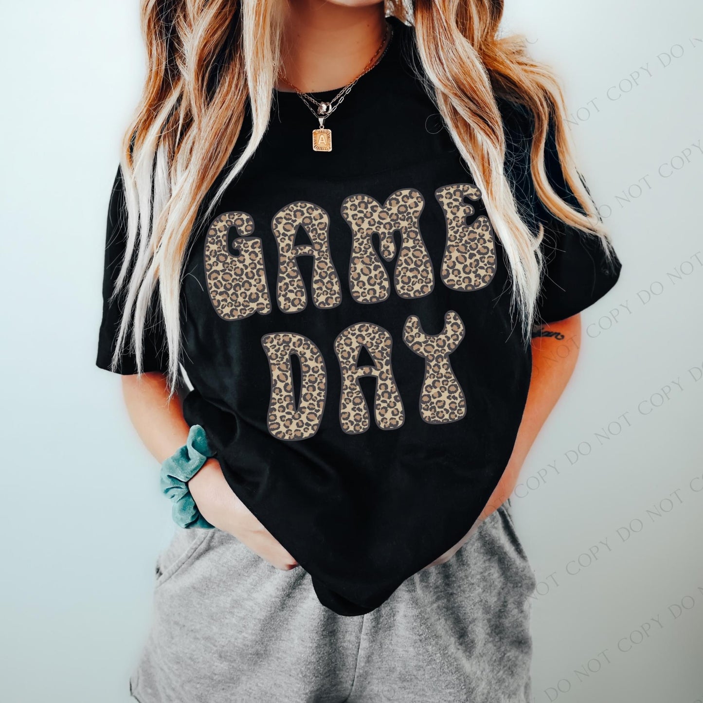 Bubble Leopard Letter Shirts