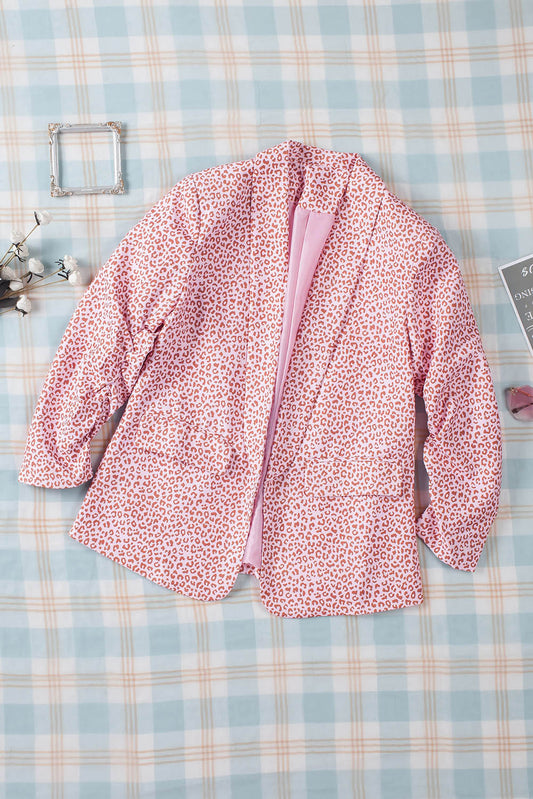 Leopard Pink Blazer