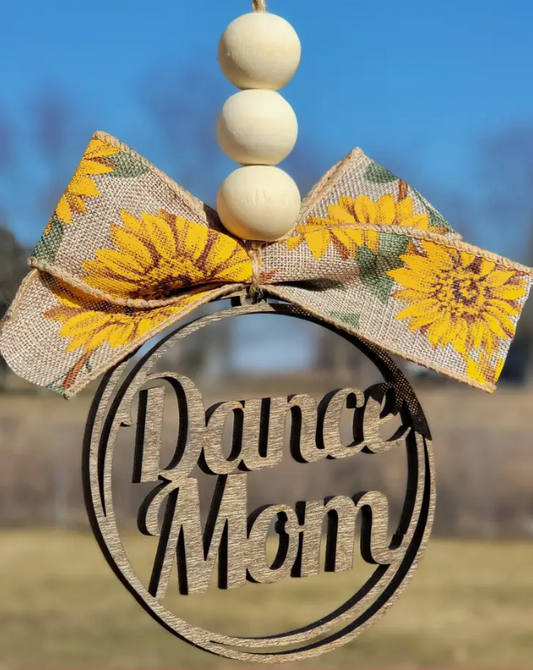 Dance Mom Car Charm (Leopard Bow)