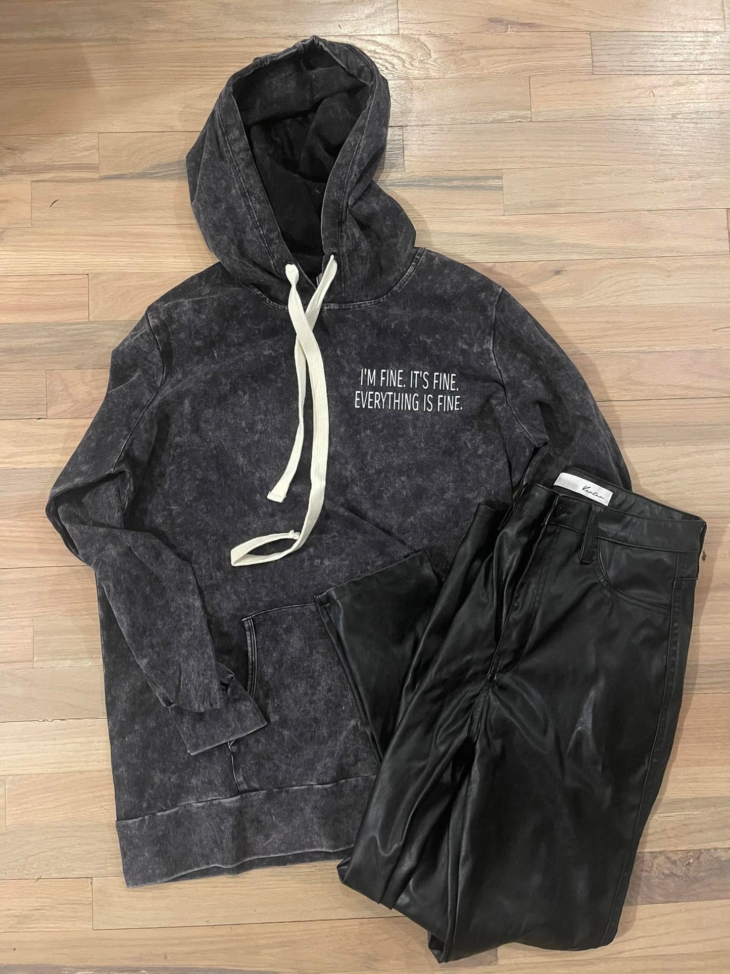 Mineral Wash Charcoal Hoodie